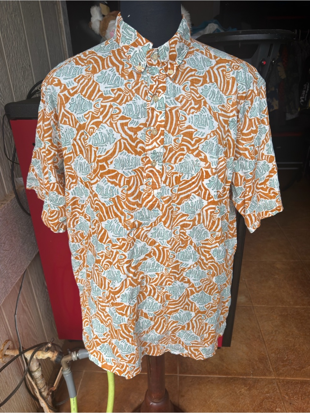 PreOwned Reyn Spooner Classic Hawaiian Print Pullover Men's XL